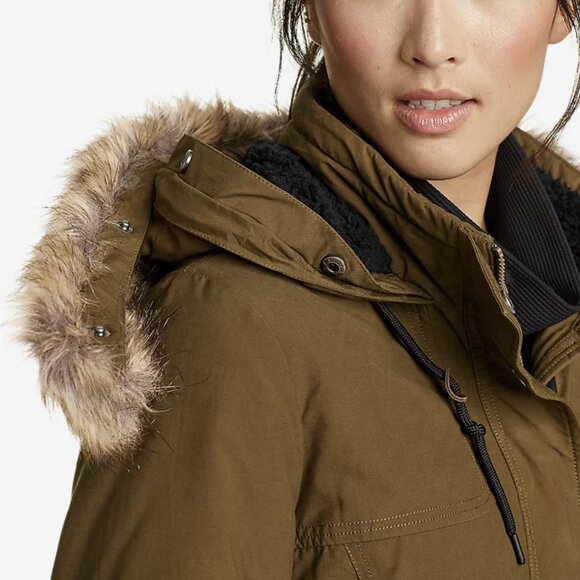 Eddie Bauer Women's Willamette Parka ~ Color Hunter ~ Size Medium (M) ~ EUC ~ - Picture 6 of 7